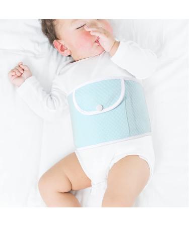 Baby Colic  Gas and Upset Stomach Relief Heated Tummy Wrap Infant Swaddling Belly Belt with Soothing Warmth Newborns Bellyband Relieve intestinal colic  Soothe Colic Discomfort Hot water bottles(Blue)