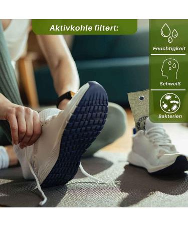 Bluefox i Air Freshener 4-Pack 75g - Bamboo Activated Carbon for Shoes | Air Purifier Bags & Dehumidifier | Odor Removal for Sports Shoes | Sustainable Smell Remover - Buy Online on GoSupps.com