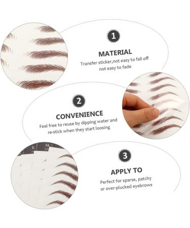 Beavorty 54 Sheets waterproof eyebrow stickers waterproof stickers hairlike eyebrows brown cosmetic mold 4d - Buy Online on GoSupps.com