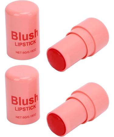 Pongnas Blush Stick Cream Makeup Stick Lasting Moisturizing Lip Gloss for Cheeks Lips Eyes Color 2 Pieces - Buy Online on GoSupps.com