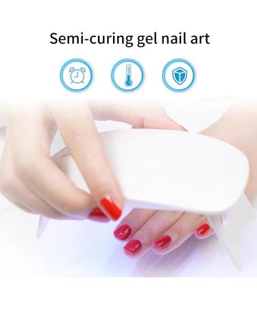 Semi Cured Gel Nails Strips - 20cps Stickers Nail Wraps Soft Self - Full Wraps Nail Polish Stickers French Style Orange Glitter Mix Color Glitter Orange - Buy Online on GoSupps.com