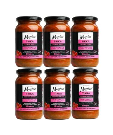Mumtaz TIKKA Indian Curry Cooking Sauce - Pack of 6 x 350g - Restaurant Quality At Home- Serves 4-5
