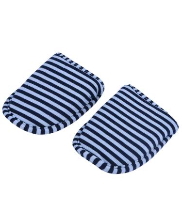 Keenso Slippers Foldable Reusable Soft Cotton Indoor Slippers for Men Blue Stripes