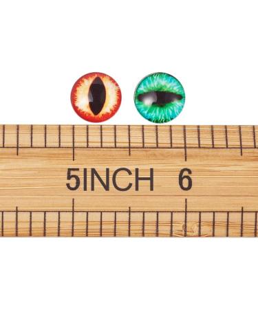 20pcs Beadthoven 12mm Mixed Style Dragon Eye Glass Cabochons for Jewelry Making - Buy Online on GoSupps.com