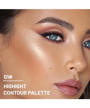 3 IN 1 Brown Nude Face Highlight Bronzer Palette - Buildable Matte Contour & Natural Makeup for Cheeks Nose and Eyes | Ultra Sculpt & Brightening - Buy Online on GoSupps.com