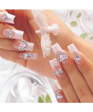 VBSJAH 24-Piece Pink Tassel Nail Jewelry - 3D Nail Art Charms & Rhinestone Gems for Women | Acrylic Nail Accessories & Decoration - Buy Online on GoSupps.com