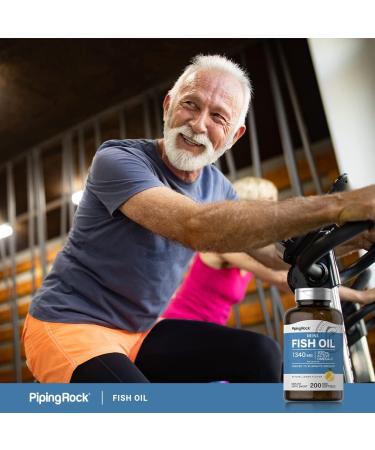 Piping Rock Mini Fish Oil 1340mg | 200 Softgels | Omega-3 Supplement for Men & Women | Lemon Flavor | Non-GMO and Gluten Free - Buy Online on GoSupps.com