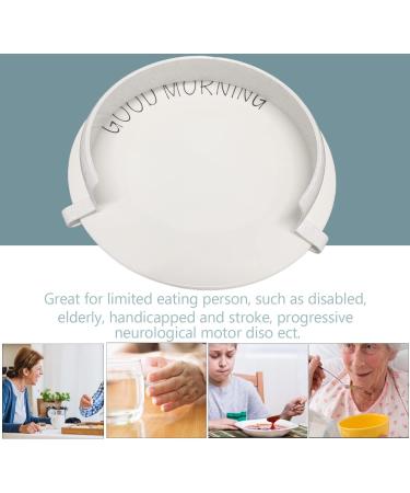 Food Plates Guard Plate Food Guard for Parkinson Patient Clip-On Spill Prevention Scooping Food Dining Aid Assistant Eating Aid Assistant Dining Assistive for Elderly & Disabled - Buy Online on GoSupps.com