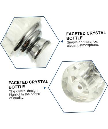 Healeved Transparent Perfume Bottle Faceted Crystal Bottle Crystal Perfume Container Clear Glass for Perfume Transparent Crystal Dispenser Perfume Storage Bottle Faceted Glass Bottle - Buy Online on GoSupps.com