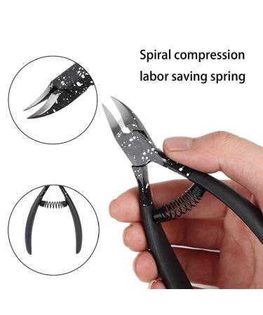 Professional Podiatrist Toenail Clipper for Thick/Ingrown Nails - Surgical Stainless Steel, Rubber Handles, Recommended by Foot Surgeons - Suitable for Men, Seniors, Adults (Black) - Buy Online on GoSupps.com