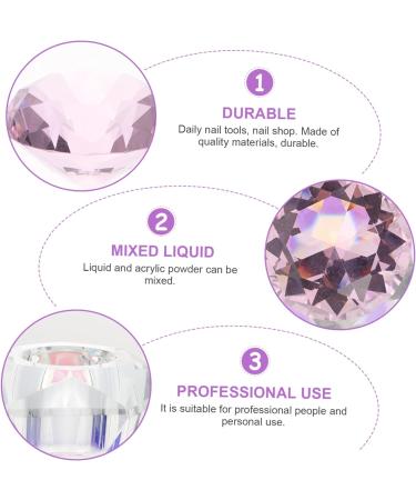 FRCOLOR 6 pcs nail art crystal cup dappen dish with lid glass nail dish glass containers with lids glass container with lid acrylic nail dappen dish Nail Cup White crystal glass dish care 5.5x5.5cmx6pcs Pinkx6pcs - Buy Online on GoSupps.com