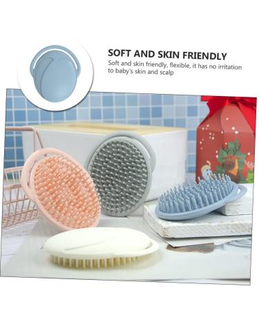 Healvian Silicone Shower Brush Set for Babies and Kids - Baby Bath Brush, Newborn Shampoo Brush, Face Scrubber, and Body Scrubbers - Buy Online on GoSupps.com