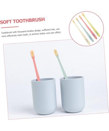 Gatuida Travel Toothbrush Set - 4 Small Head Cotton Brushes for Easy Packing | Plastic Travel-Friendly 1 Pack - Buy Online on GoSupps.com