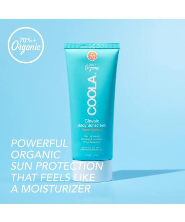 Coola Organic SPF 70 Sunblock Body Lotion - Peach Blossom - 5 Fl Oz | Dermatologist Tested, Vegan, Gluten-Free - Daily Skin Protection - Buy Online on GoSupps.com
