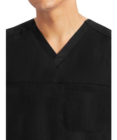 Healing Hands Mens Scrubs Top - Purple Label Justin 2330 V-Neck Shirt - Large Black - Buy Online on GoSupps.com