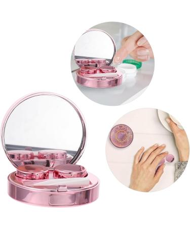Solustrie Starry Sky Glasses Case & Travel Contact Lens Container Stylish Pink PP Storage Box with Cleaning Kit - Buy Online on GoSupps.com