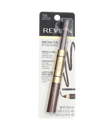 Revlon Brow Fantasy Pencil & Gel Dark Brown 106 1 ea (Pack of 6)
