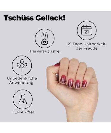 Original Miss Sophie UV Gel Nail Foils - Pink Ombre UV Gel Polish Strips for Fingers & Toes - Solid Color Nail Art - Buy Online on GoSupps.com