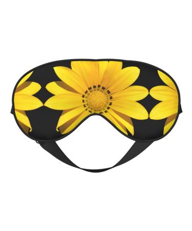 Sunflower Print Ultra-Soft Light-Blocking Eye Mask for Optimal Comfort and Restful Sleep