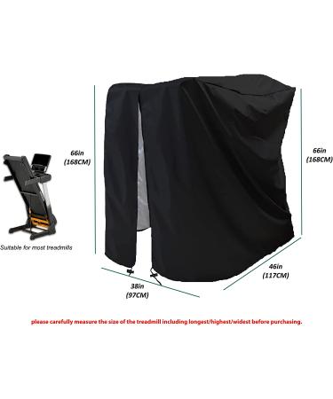 MaWGcowerd Folding Treadmill Cover - Dustproof & Waterproof Oxford Cloth Sunscreen Cover (Black) - Buy Online on GoSupps.com