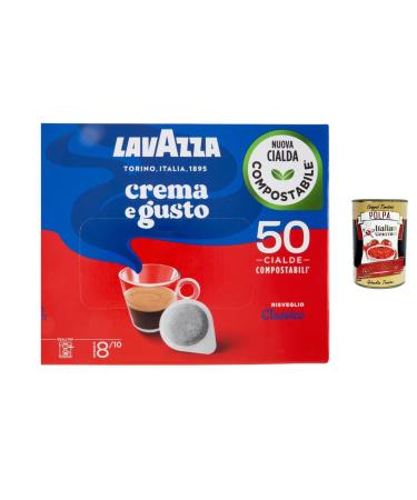 Italian Gourmet Lavazza Crema e Gusto Caf Moulu en Dosettes Souples 50 Dosettes 350 g M lange Intense et Cr meux Notes Cacao & pices Torr faction Italienne Pour Espresso + Italian Gourmet Polpa