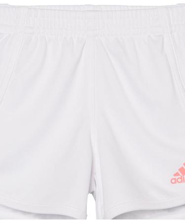 adidas Girls' Large White 3 Stripe Mesh Shorts with Elastic Waistband - Buy Online on GoSupps.com