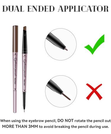 Music Flower Double Ended Waterproof Eyebrow Pencil - Smudgeproof & Long Lasting Eye Makeup in Light Brown - Buy Online on GoSupps.com