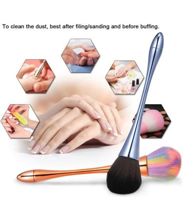 Aluminum Soft Cleaning Brush with Aluminum Handle for Removing Acrylic UV Gel Powders - Buy Online on GoSupps.com