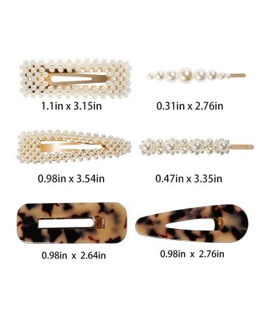 SYEENIFY Fashion Hair Clips Set - 20 PCS Pearls & Acrylic Resin Barrettes for Women & Girls - Buy Online on GoSupps.com