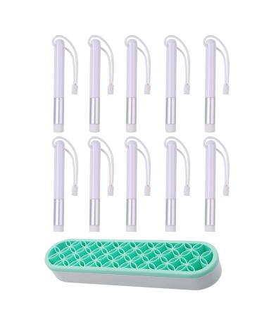 BAOFALI 10PCS Mini Ink Paints Mixing Blending ToolwithStorageBrush Rack Smooth Blending Ink Painting Small Brushes Hand Tools for DIY Scrapbooking Paper Cards Making 10pcs(d)