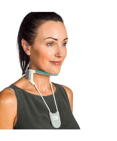 BAC Neck Helper | Revolutionary Neck Brace for Neck Pain  Neck Support & Improving Forward Head Posture | Discreet & Comfortable Cervical Collar (Blue Medium)
