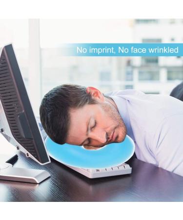 Soft Silicone Face Down Pillow for Relaxing Face SPA - Blue - Buy Online on GoSupps.com