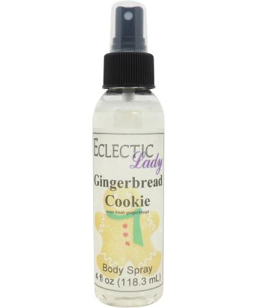 Gingerbread Cookie Body Spray 4 ounces Body Mist for Women with Clean Light & Gentle Fragrance Long Lasting Perfume with Comforting Scent for Men & Women Cologne with Soft Subtle Aroma For Daily 4 Fluid Ounces