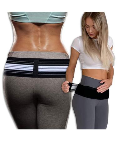Sacroiliac Joint Support Band for Men & Women | Relieve Sciatica & Lower Back Pain | X-Large Stabilizing Belt - Buy Online on GoSupps.com