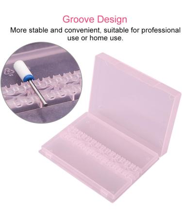 14 Holes Professional Nail Art Polishing Grinding Drill Bit Holder Storage Box (Pink) - Buy Online on GoSupps.com