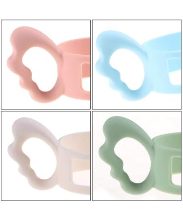 4 Pieces Emulait Baby Bottles Set - Glass Baby Bottles with Silicone Handles for Small Hands - Essential Baby Bottle Accessories | International Shipping Available - Buy Online on GoSupps.com