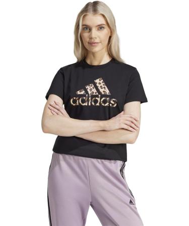 Buy adidas Women's Animal Print Graphic Tee T-Shirt (1 Pack) Stylish Black Tee for International Shipping - Buy Online on GoSupps.com