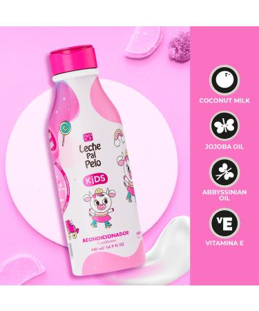 Leche Pal Pelo Kids Conditioner - Moisturizing Gentle Detangling & Strengthening | Paraben-Free | 14.9 fl. oz - Buy Online on GoSupps.com