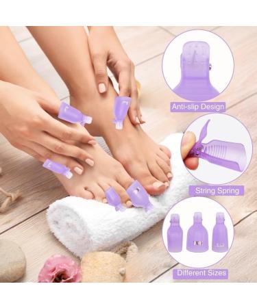  OOTDAY 20pcs Nail Clippers Double Metal Cuticle Pusher for Nail Polish and Toe Nail Polish (Purple) - Buy Online on GoSupps.com