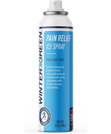 Wintergreen Ice Spray 3.5 Fl Oz - Soothing Pain Relief with Menthol & Peppermint Oils for Inflammation - 150mL - Buy Online on GoSupps.com