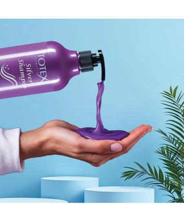  Totex TOTEX Silver Hair Shampoo 500ml | Purple Brightening Shampoo For Blonde - Buy Online on GoSupps.com