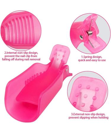 10 PCS Nail Polish Remover Clips for Toenail & Finger UV Gel Polish - Rose Red - Buy Online on GoSupps.com