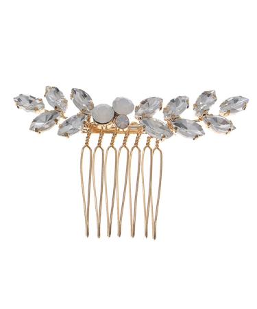 DOITOOL 1pc Rhinestone Disc Hair Comb Rhinestone Side Comb Crystal Ab Rhinestones Wedding Hair Accessories Rhinestone for Hair Wedding Hair Clip Hair Pin Wedding Dress Alloy Headgear Bride