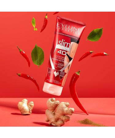 Eveline Cosmetics Slim Extreme 4D Thermoactive & Anti-Cellulite Slimming Serum - 250ml Vegan Formula with Cica Caffeine & Shea Butter - Buy Online on GoSupps.com
