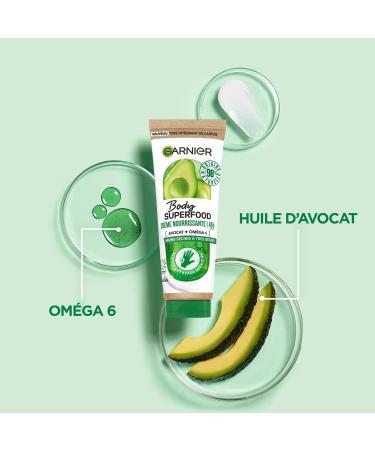 GARNIER Body Superfood Nourishing Hand Cream - 48-Hour Hydration - Avocado Oil & Omega 6 - 98% Natural Origin - Vegan & Cruelty Free - Dry to Very Dry Hands - 75 ml - Buy Online on GoSupps.com