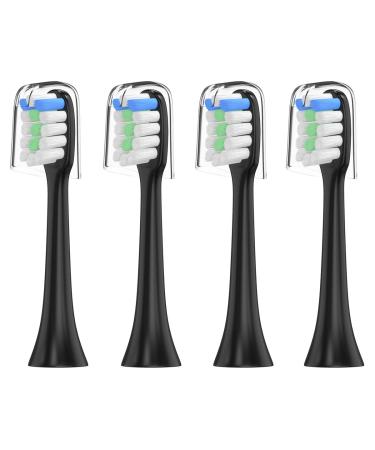 WuYan 4 Pack Toothbrush Heads for Xiaomi Deep Cleaning Automatic Electric Sonic Replacement Tooth Brush for Soocare X3 Soocas X3 Electric toothbrushes with Travel Caps