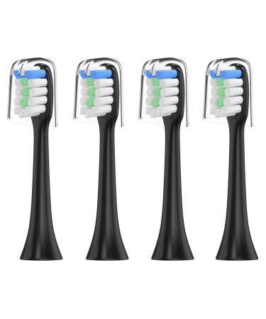 WuYan 4 Pack Toothbrush Heads for Xiaomi Deep Cleaning Automatic Electric Sonic Replacement Tooth Brush for Soocare X3 Soocas X3 Electric toothbrushes with Travel Caps - Buy Online on GoSupps.com