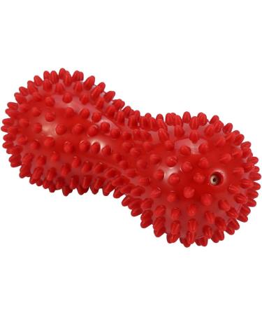 Verdant Touch Spiky Massage Therapy Ball - Fitness & Mobility Tool for Pain Relief Stress Relief | Red Peanut Ball - Buy Online on GoSupps.com