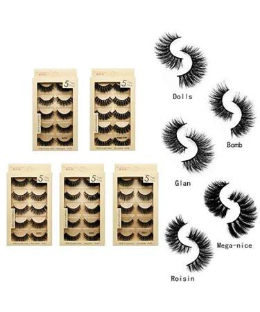 5 Pairs of Cruelty-Free 3D Mink Cat Eye False Eyelashes | Reusable Synthetic Fiber Natural Lashes - Handmade Quality - Buy Online on GoSupps.com