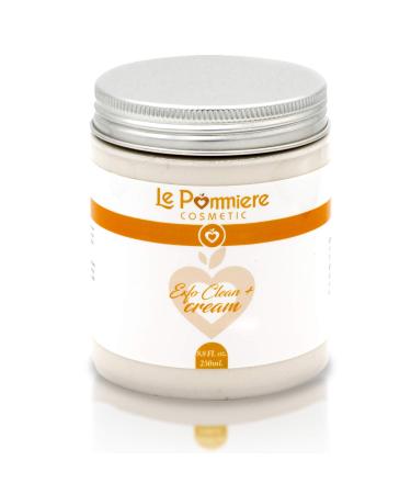 Le Pommiere Face Exfoliating Mask 250ml with Hyaluronic Acid Natural Purifying White Clay for Oily or Combination Skin Men & Women Reduces Blackheads Thorn Open Pore & Acne Grain